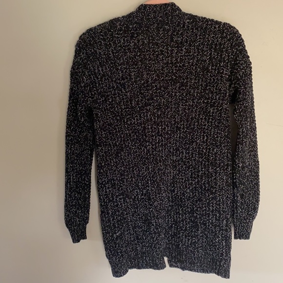 Express Knit Cardigan Sweater - Black & White - XS - Picture 7 of 7